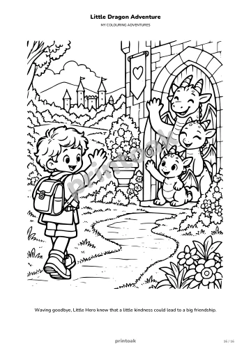 Waving goodbye, The child knew that a little kindness could lead to a big friendship.