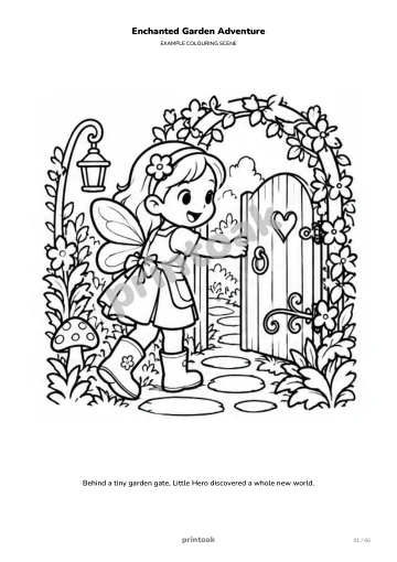 Behind a tiny garden gate, The child discovered a whole new world.