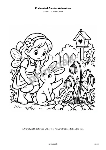 A friendly rabbit showed The child flowers that needed a little care.